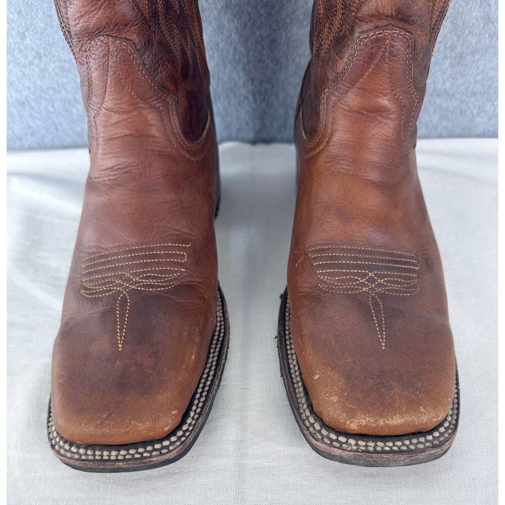 Circle G by Corral Women's sz 8.5 Embroidered Western Broad Square Toe Boot Tan - Picture 5 of 16